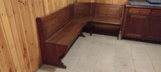 Panca angolare in legno massello