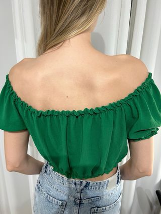 Crop top verde talla M nuevo