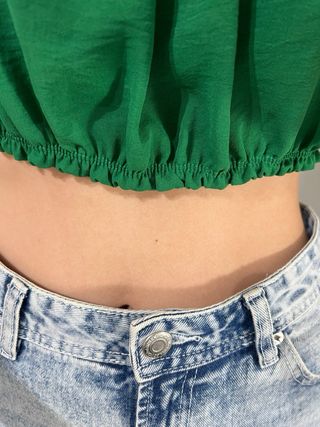 Crop top verde talla M nuevo