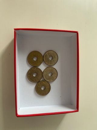 5 Monedas 25 Pesetas Castilla y León