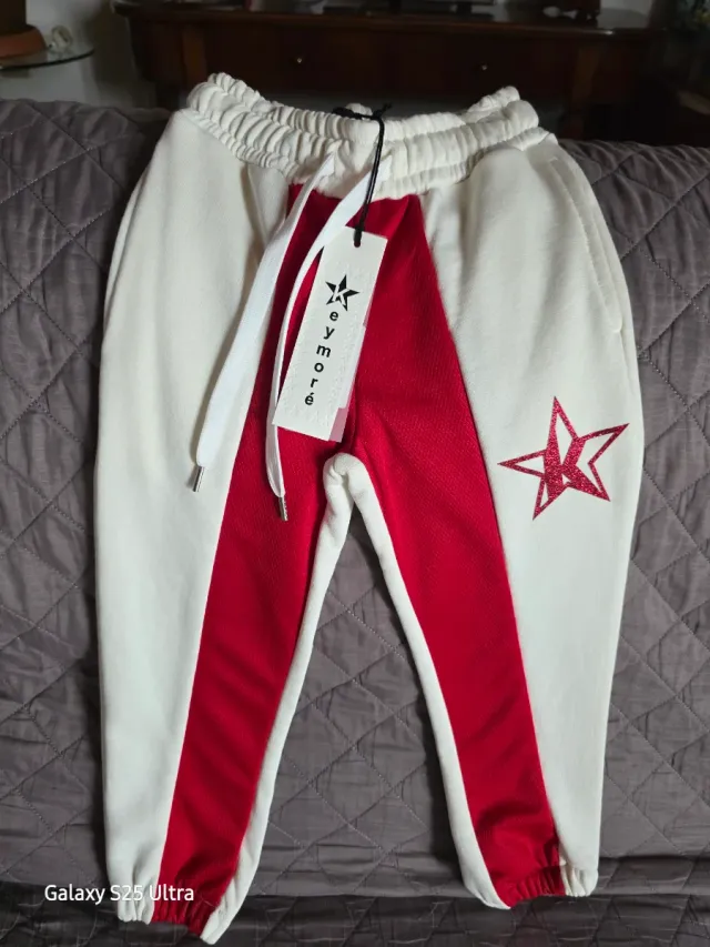 Keymorè Pantaloni Tuta Nuovi Rossi Bianchi 4 anni