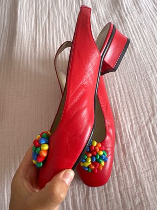 Zapatos piel mujer rojos