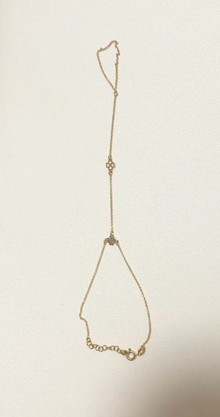 Pulsera Manita Trébol Plata chapa en oro