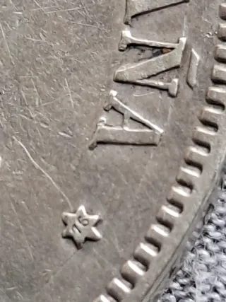 Moneda 5 Pesetas Plata Alfonso XII 1876
