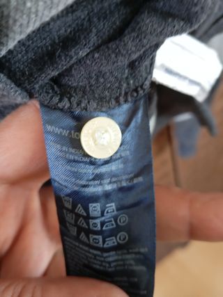 Polo Tommy Hilfiger Rayas Gris y gris clarito
