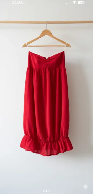 Abito donna Y2k rosso scollo cuore