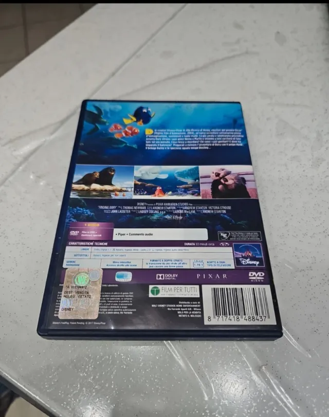 DVD Alla Ricerca di Dory Disney Pixar
