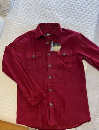 Camisa micro-pana roja