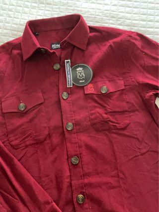 Camisa micro-pana roja
