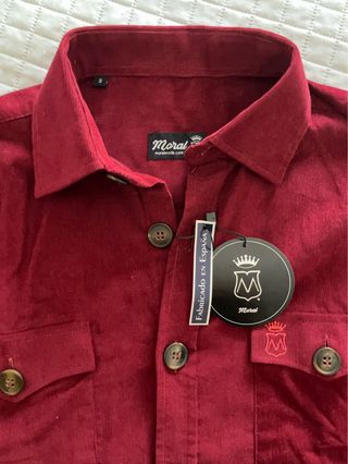 Camisa micro-pana roja