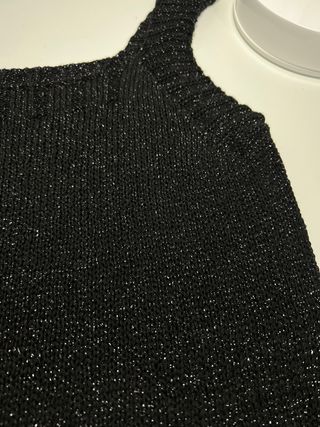 Top negro M brillante