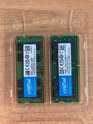 2x16GB Crucial DDR4-3200 SODIMM 1.2V