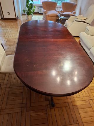 Mesa de comedor extensible de madera