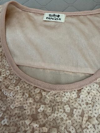 Blusa sin mangas Molly Bracken lentejuelas rosa