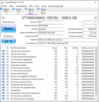2x Discos Duros Seagate 1TB 3.5 HDD