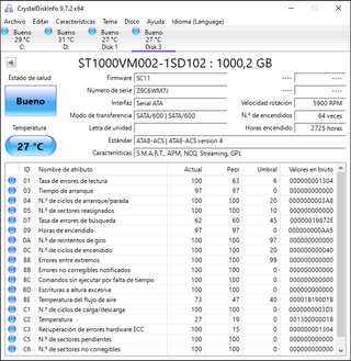 2x Discos Duros Seagate 1TB 3.5 HDD