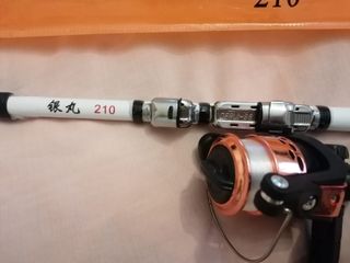 Caña de pescar y carrete