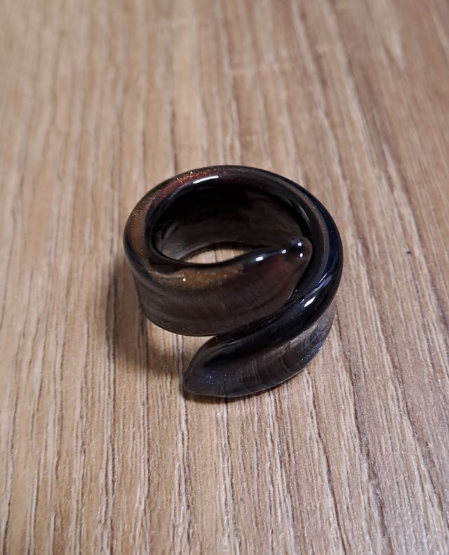 Anillo cristal espiral