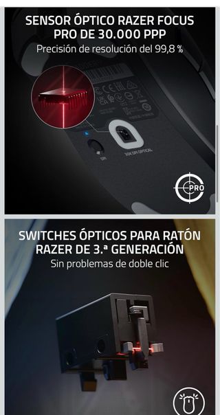 Razer DeathAdder V3 Ratón Ergonómico Negro