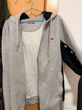 Sudadera Lacoste Gris y Negra
