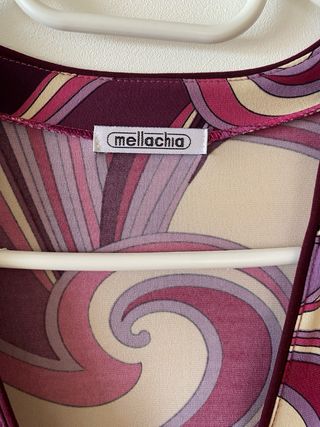 Vestido Mellachia estampado cruzado