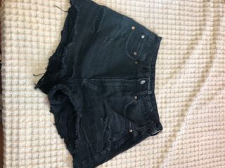 Shorts vaqueros negros rotos Talla L
