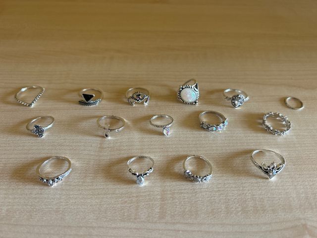 Lote de Anillos Plateados