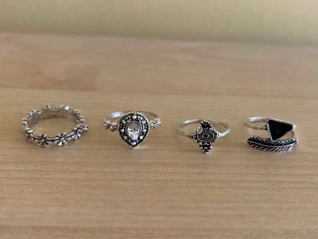 Lote de Anillos Plateados