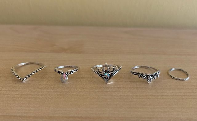 Lote de Anillos Plateados