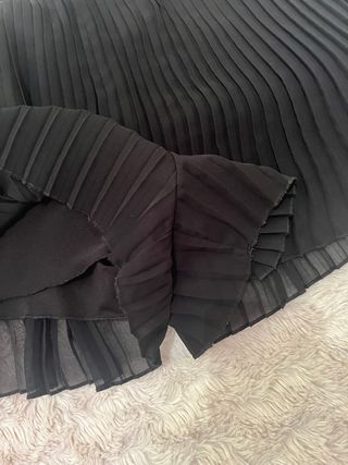 Falda-pantalón plisada negra talla M