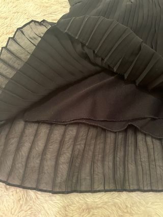 Falda-pantalón plisada negra talla M