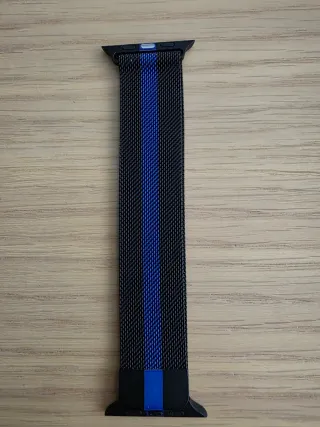 Correa Milanesa Apple Watch Negra y Azul