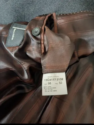 Cappotto uomo Berry & Brian nero / grigio scuro