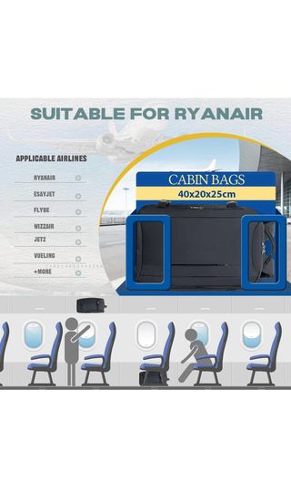 Zaino Ryanair 40x20x25 Nero