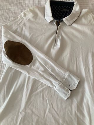 Polo Zara Blanco Talla XL