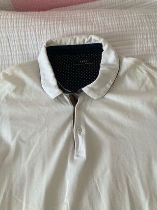Polo Zara Blanco Talla XL