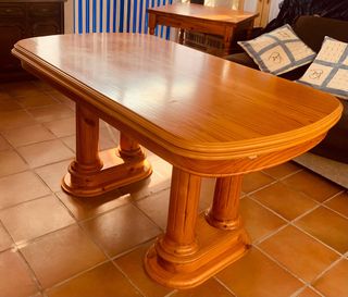 Mesa comedor vintage extensible madera miel