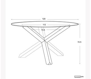 Mesa Comedor Banak Redonda Cristal Blanca