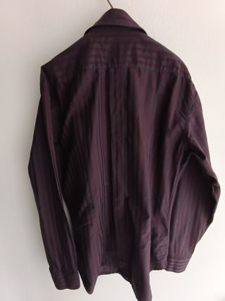 Camisa Zara Rayas Morado Talla XXL