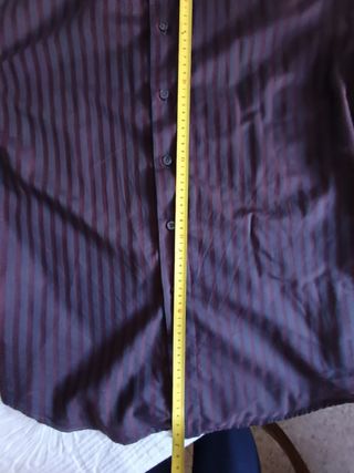 Camisa Zara Rayas Morado Talla XXL
