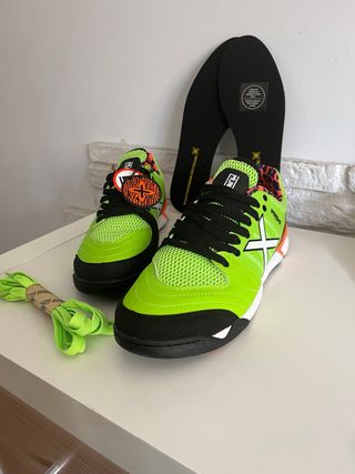 Zapatillas Munich Fútbol Sala Verde y Negro