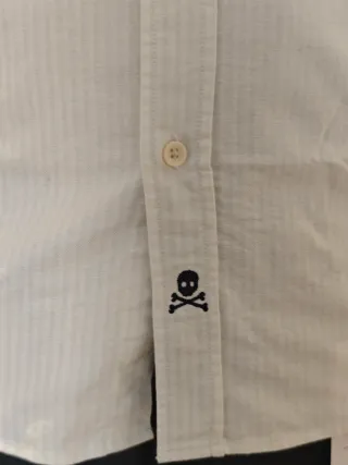 Camisa Scalpers rayas blancas y celeste