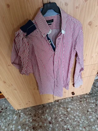 Camisa Zara Man Rayas Rojas y Blancas