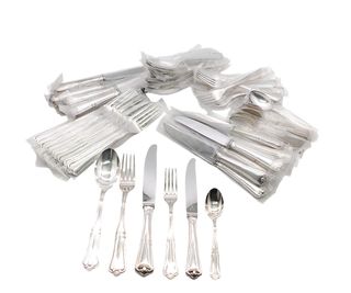 Set posate in metallo laminato argento