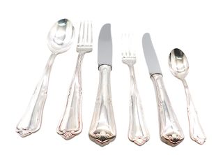 Set posate in metallo laminato argento