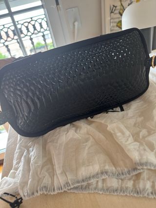 Bolso Roccobarocco Negro Piel de coco y ante 