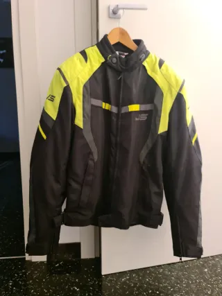 Giacca Moto JS Nera e Gialla