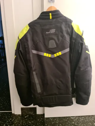 Giacca Moto JS Nera e Gialla