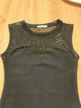 Body Stradivarius negro con transparencias