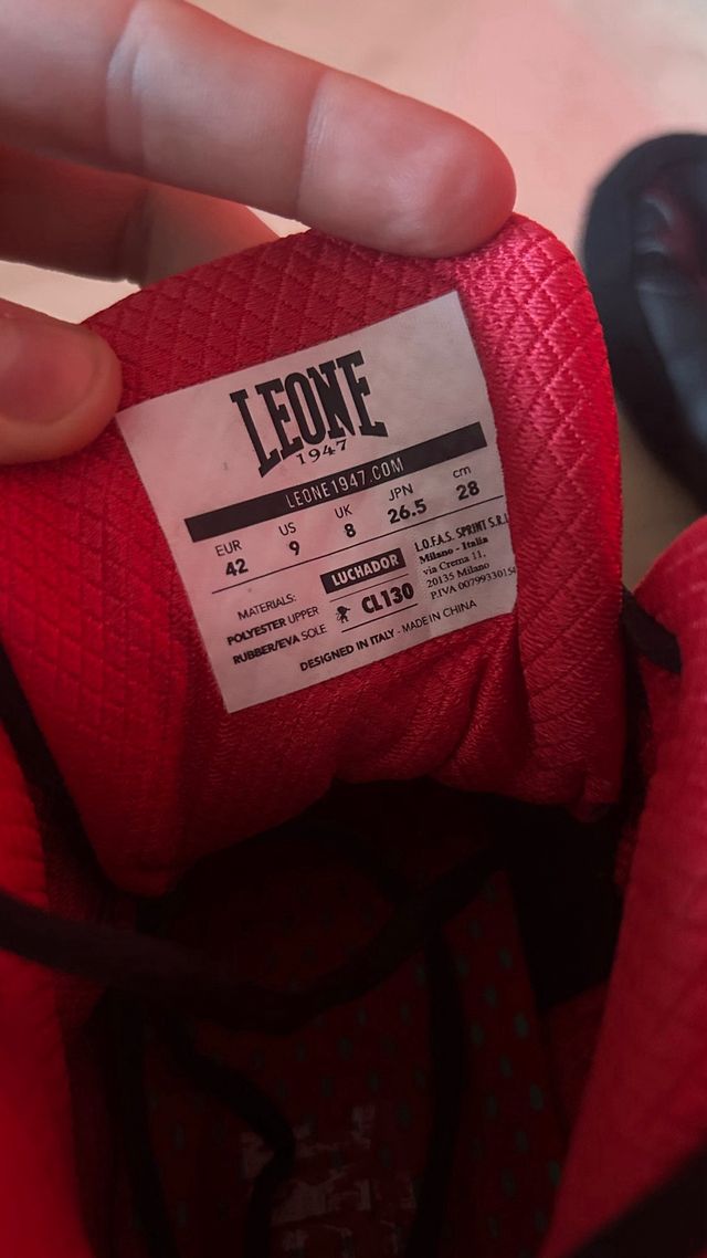 Botas Boxeo Leone Negras Talla 42